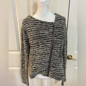 H&M Divided black and white boucle jacket, Large